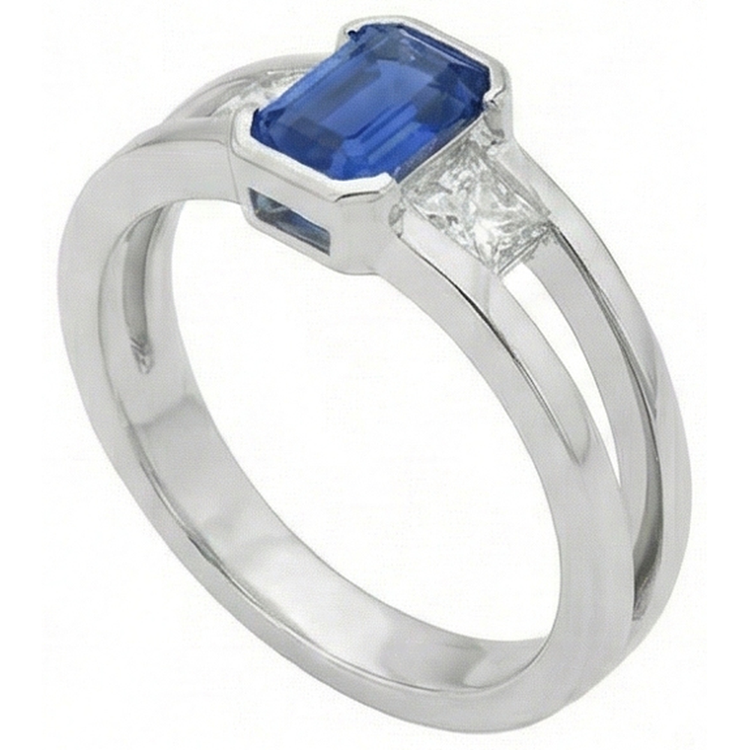 naturel diamant 1.25carats bague vue de face