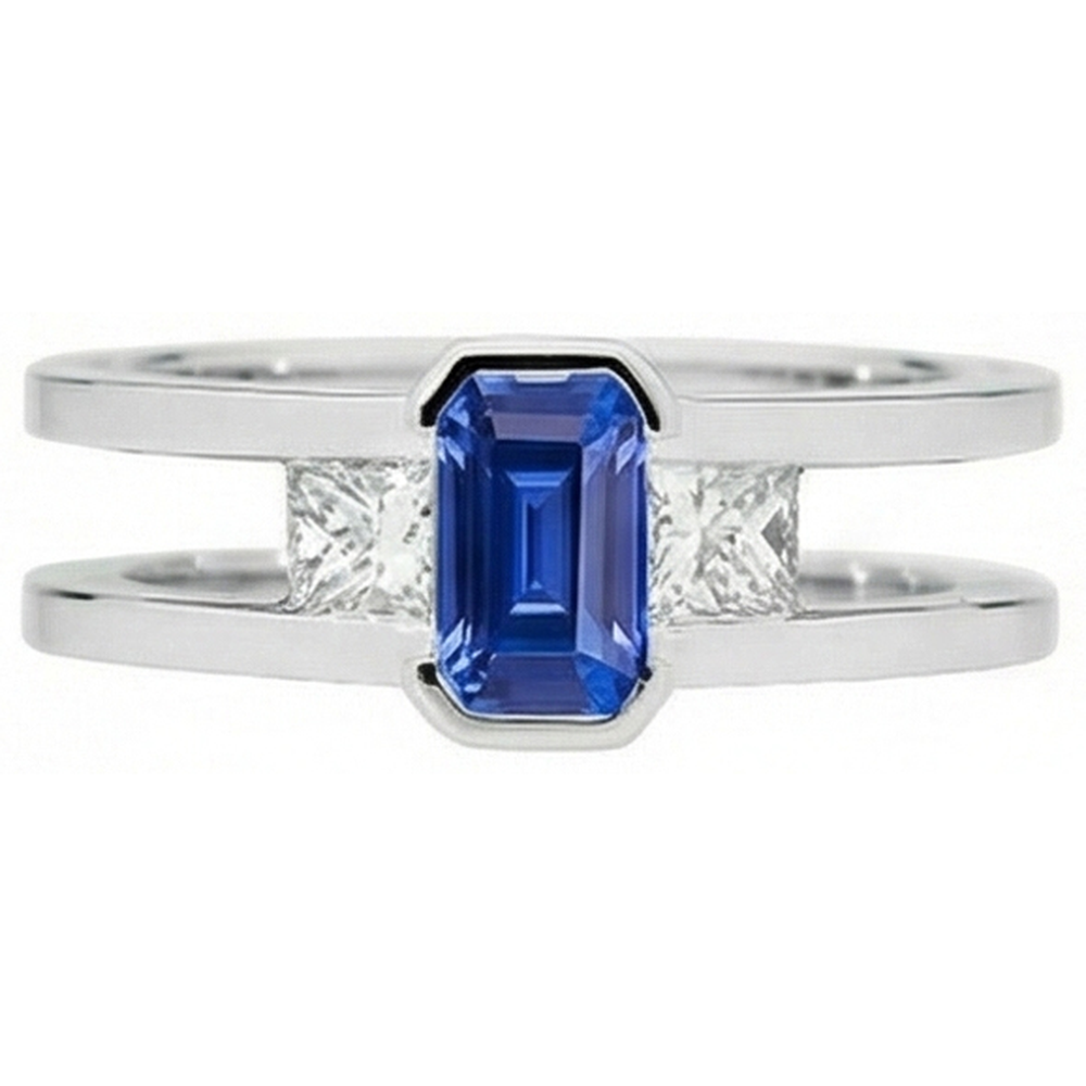 naturel diamant 1.25carats bague angle de côté