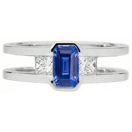 naturel diamant 1.25carats bague angle de côté