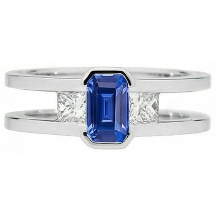 naturel diamant 1.25carats bague angle de côté