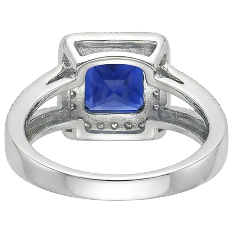 naturel saphir 3.56carats bague vue de profil