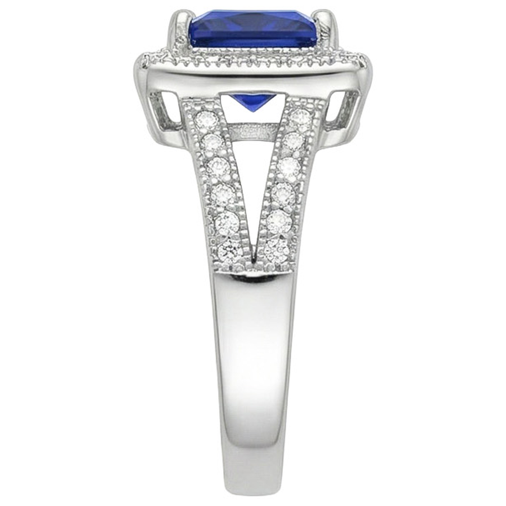naturel saphir 3.56carats bague vue de dessus