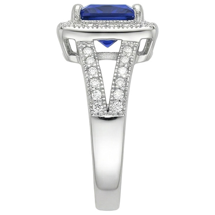 naturel saphir 3.56carats bague vue de dessus