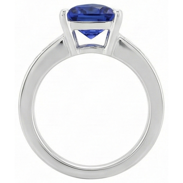 naturel princess saphir 1.25carats bague vue de profil