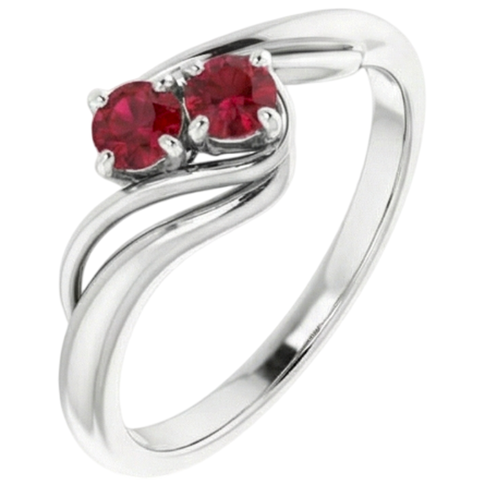 Bague rubis birman 0.50 carats style torsadé serti de griffes bijoux neufs