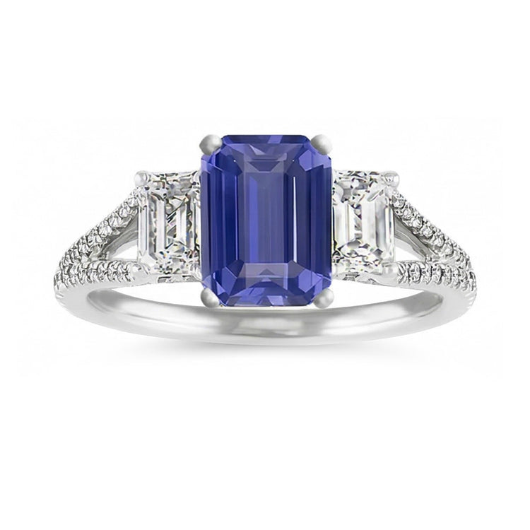 naturel diamant 3.50carats bague vue de profil