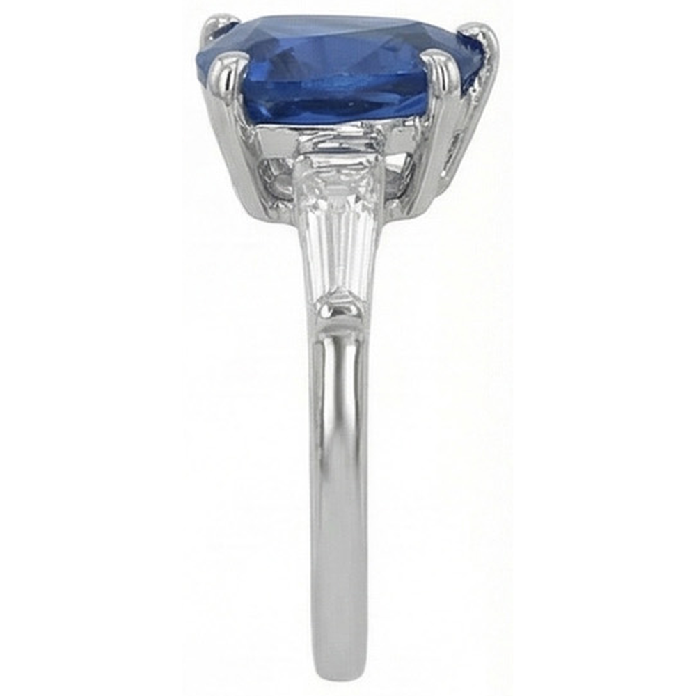 naturel trillion diamant 4.50carats bague avec accents diamants