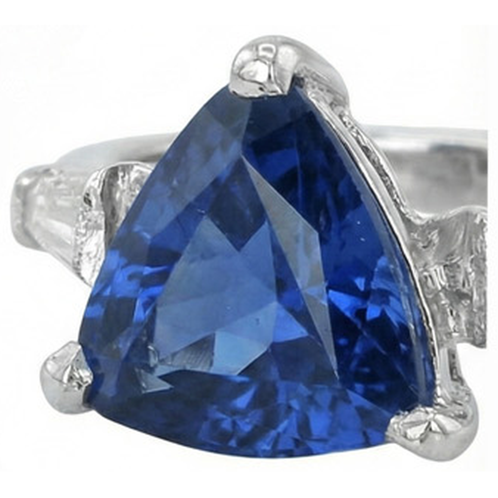 naturel trillion diamant 4.50carats bague détail anneau