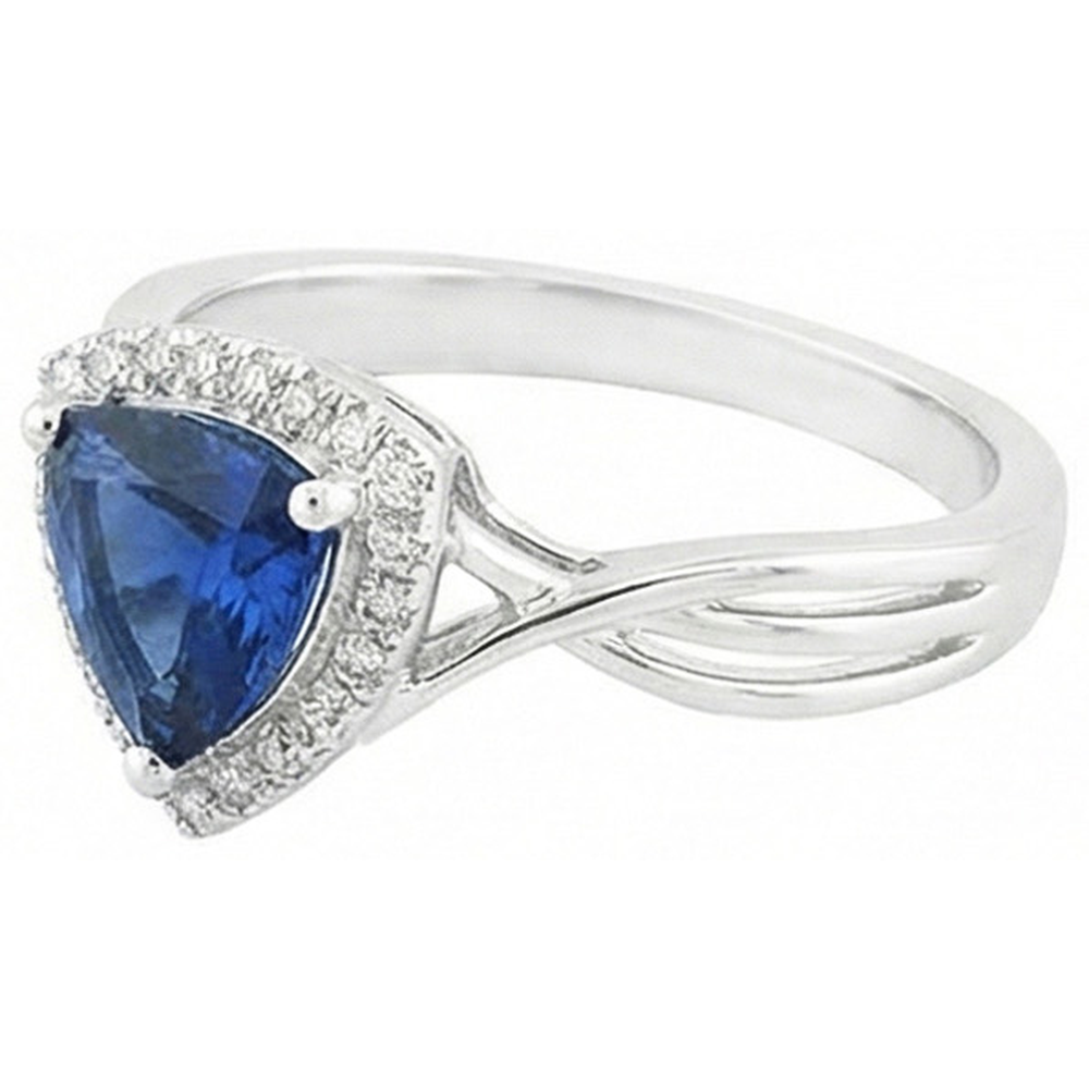 naturel round saphir 2.50carats bague détail rapproché