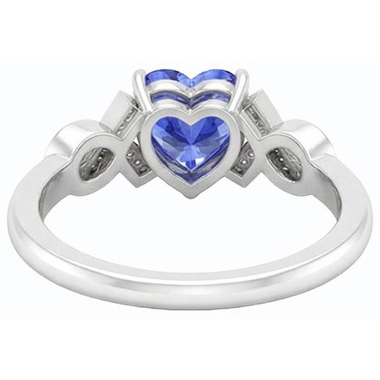 naturel round diamant 1.75carats bague vue de profil