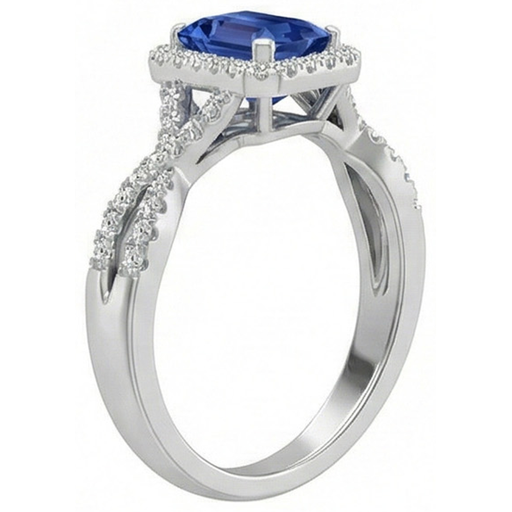 naturel diamant 3.50carats bague vue de profil