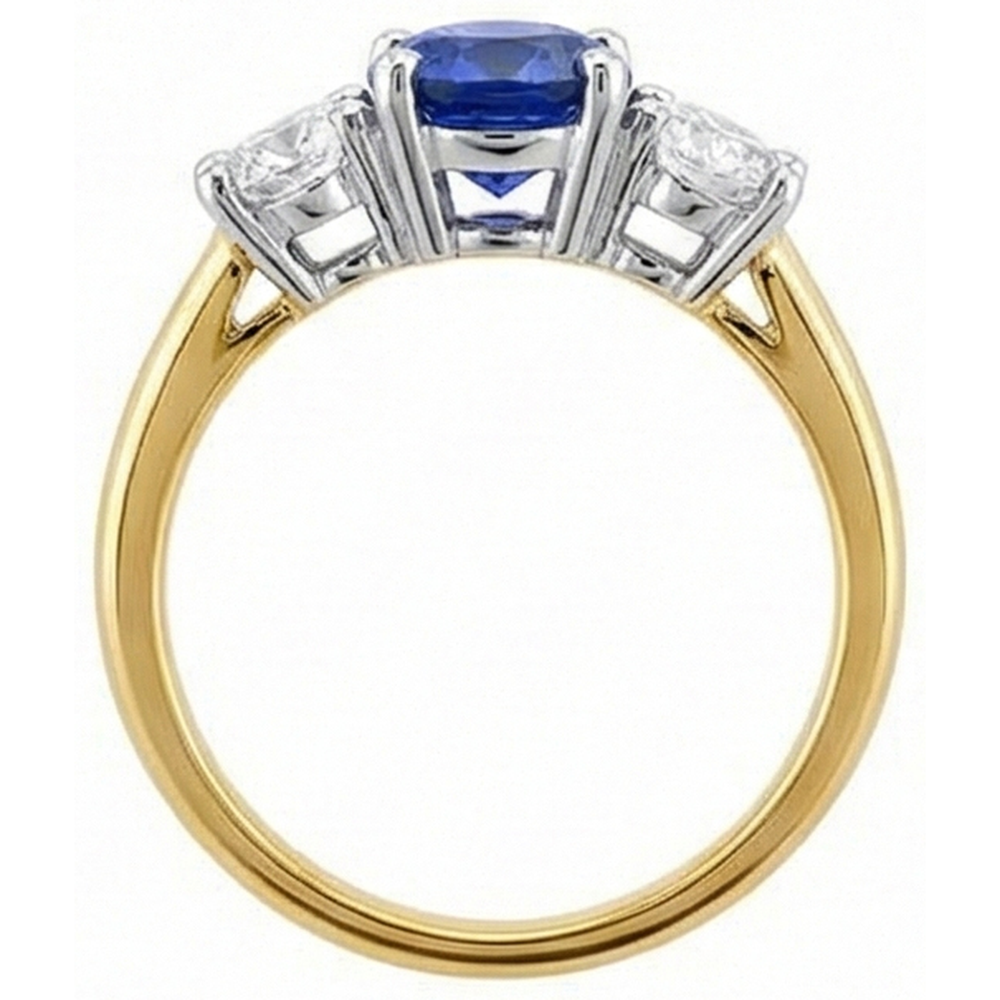 naturel diamant 3.50carats bague sur blanc