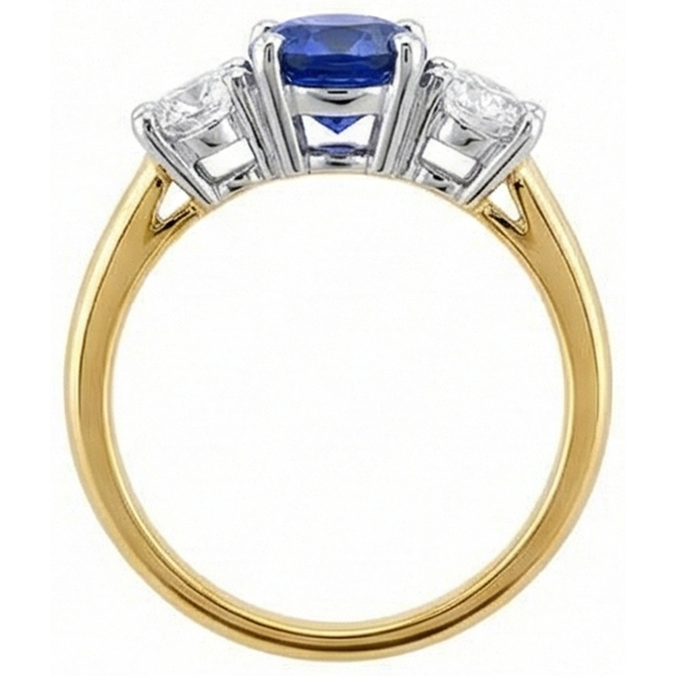 naturel diamant 3.50carats bague sur blanc
