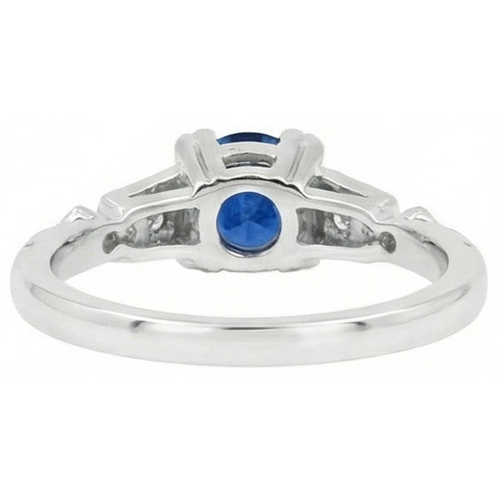 naturel round diamant 1.65carats bague vue de profil