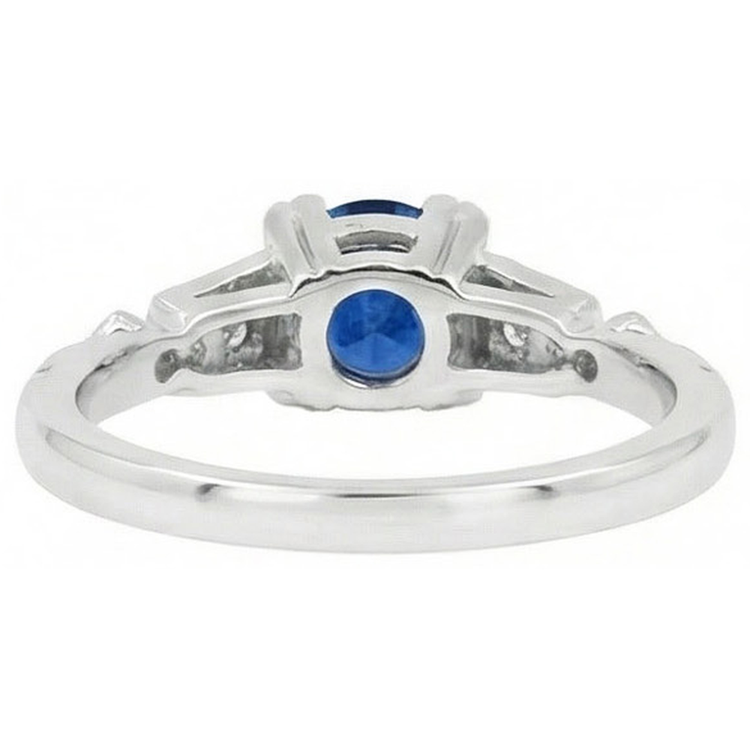 naturel round diamant 1.65carats bague vue de profil