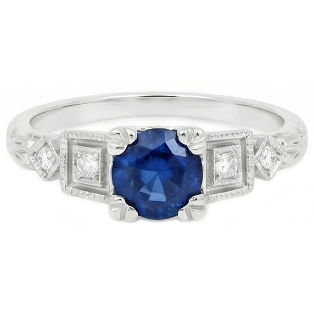 naturel round diamant 1.65carats bague vue de dessus