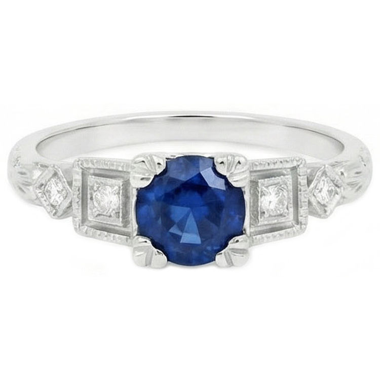 naturel round diamant 1.65carats bague vue de dessus