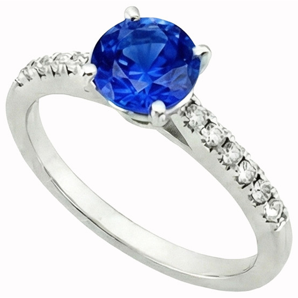 naturel round diamant 3.20carats bague vue de face