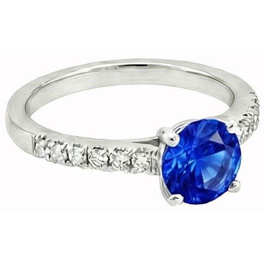 naturel round diamant 3.20carats bague angle de côté