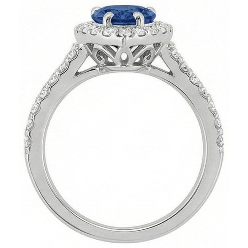 naturel pear diamant 4carats bague vue de profil