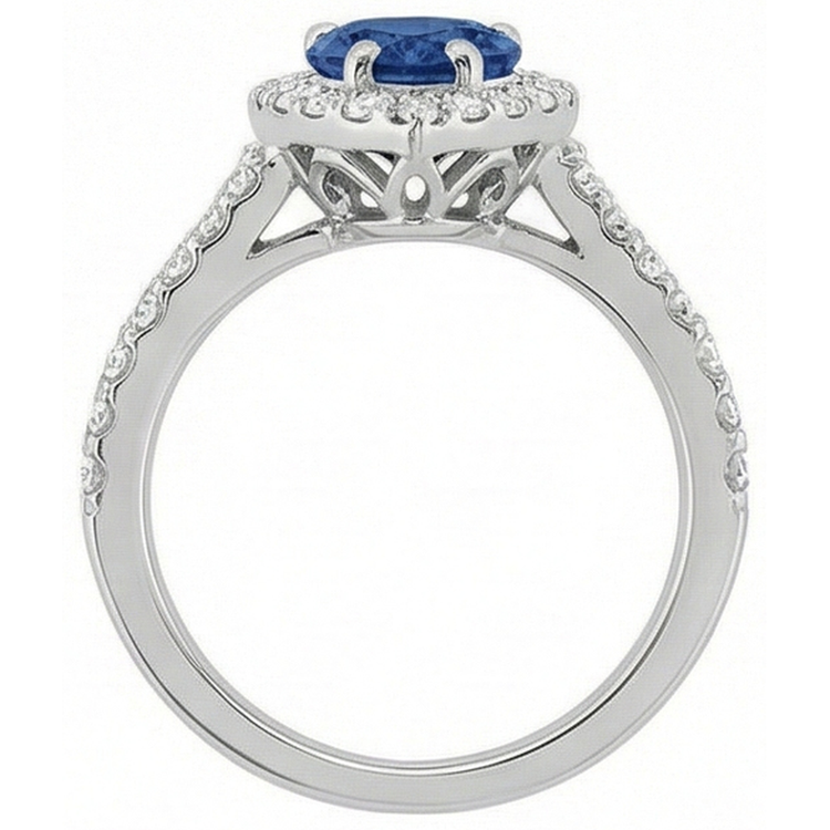 naturel pear diamant 4carats bague vue de profil