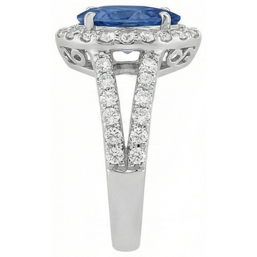 naturel pear diamant 4carats bague vue de dessus