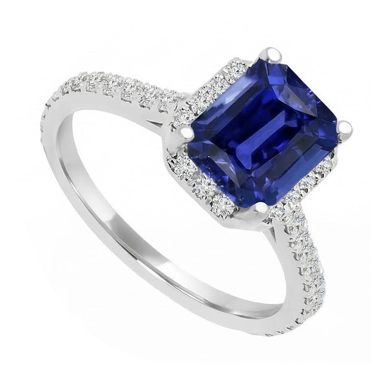 naturel round saphir 4carats bague détail rapproché