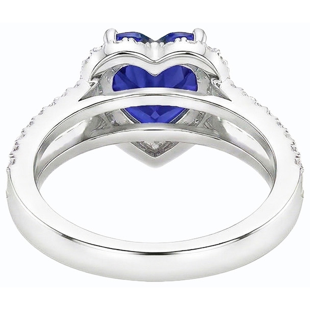 naturel round diamant 3.50carats bague sur blanc