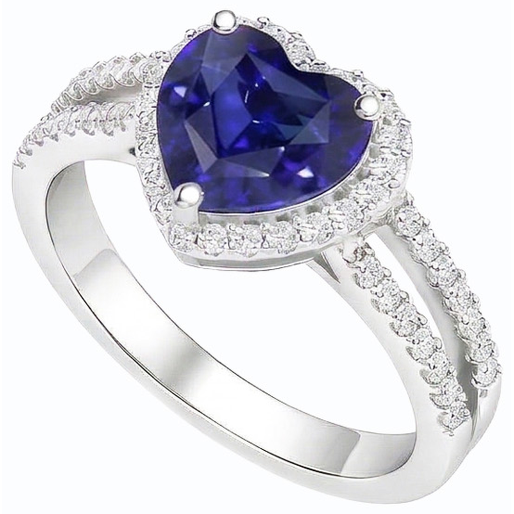 naturel round diamant 3.50carats bague angle de côté