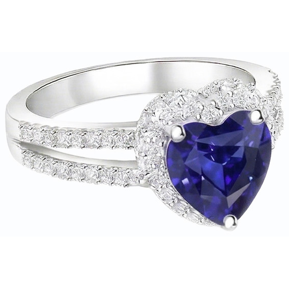 naturel round diamant 3.50carats bague vue de profil