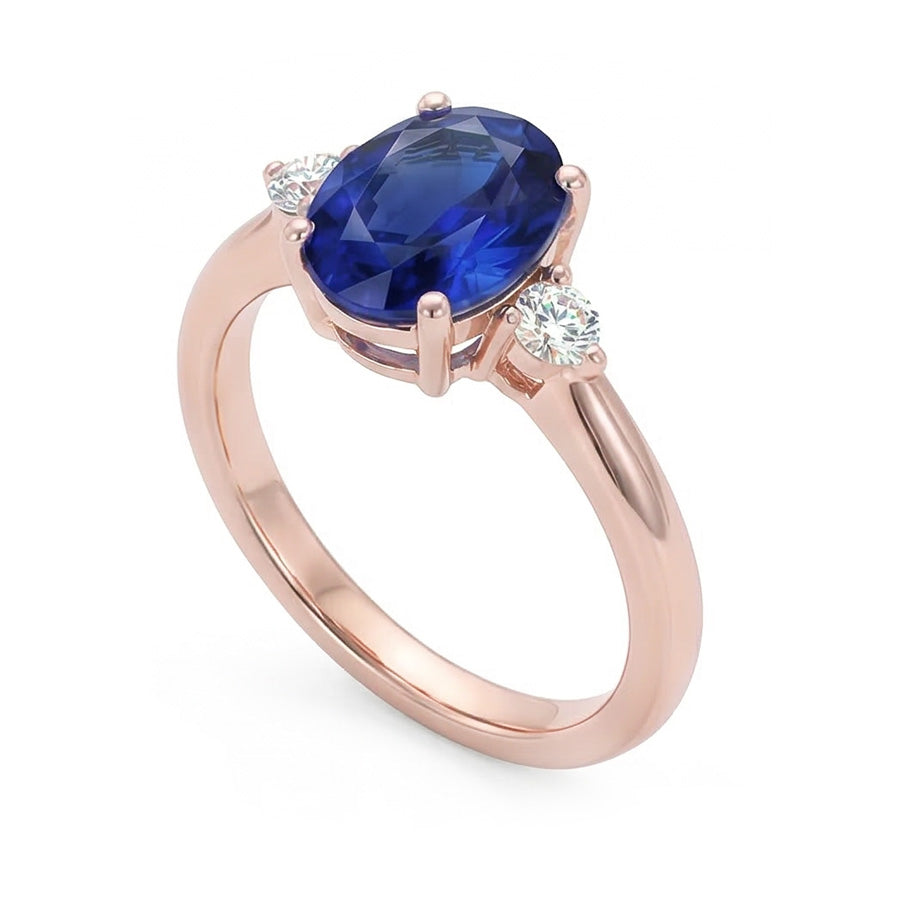 naturel round diamant 2.25carats bague vue de dessus