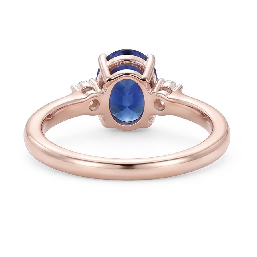 naturel round diamant 2.25carats bague sur blanc