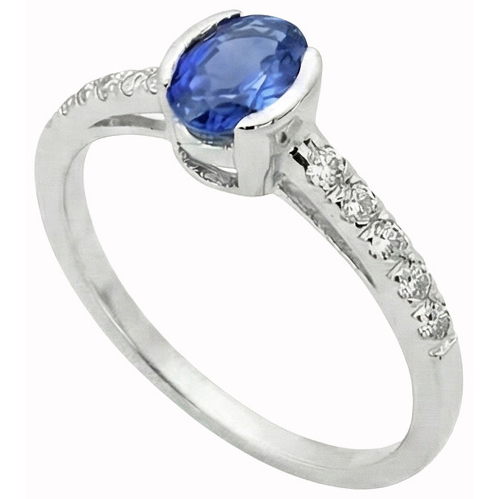 naturel round diamant 1.41carats bague vue de face