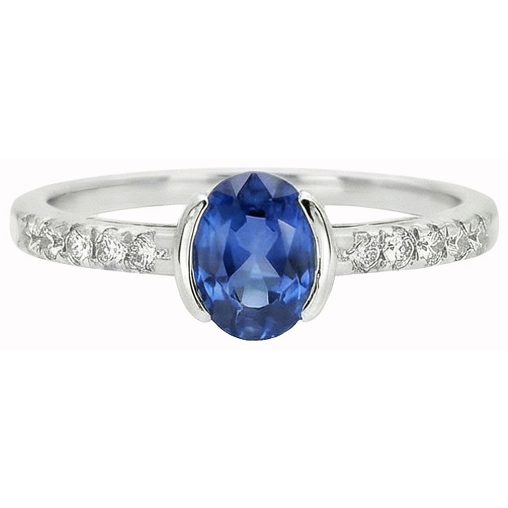 naturel round diamant 1.41carats bague angle de côté