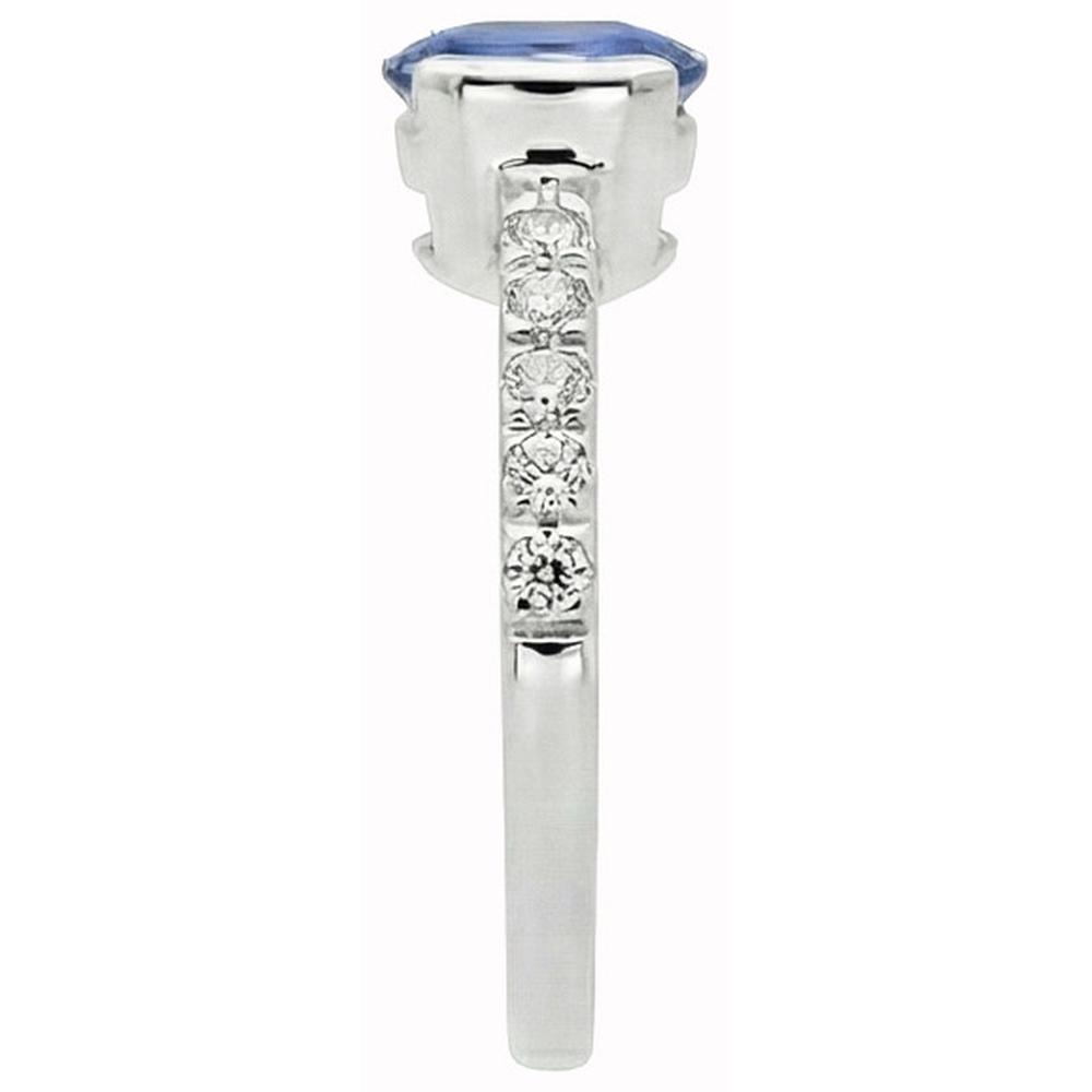 naturel round diamant 1.41carats bague vue de profil