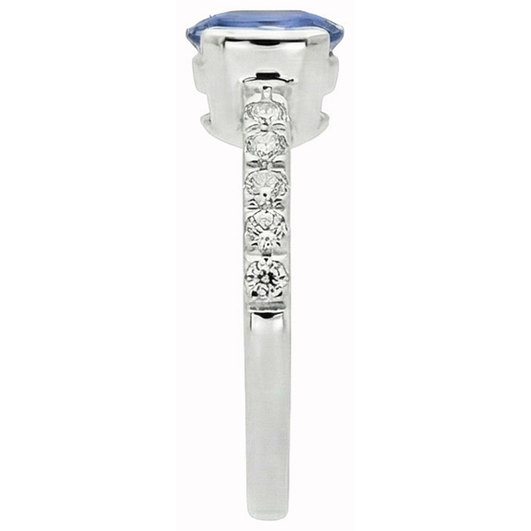 naturel round diamant 1.41carats bague vue de profil