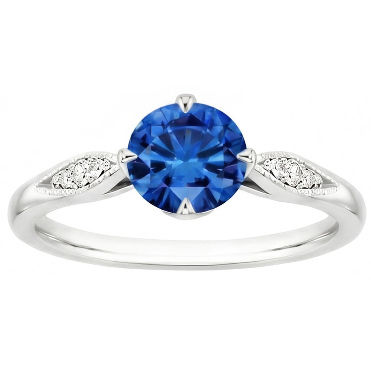 naturel round diamant 2.40carats bague détail rapproché