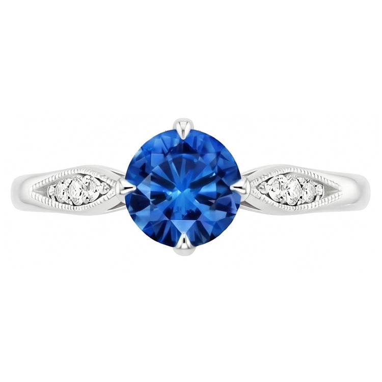 naturel round diamant 2.40carats bague vue de dessus