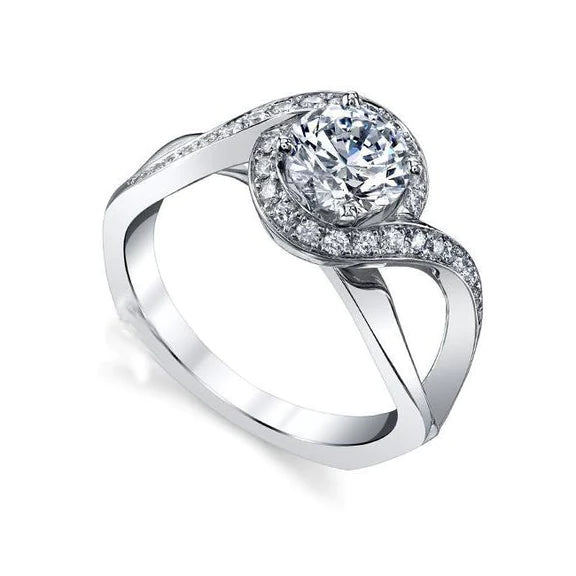 Bague solitaire Réel diamants Coupe Ronde 2,50 ct pour femme avec accents