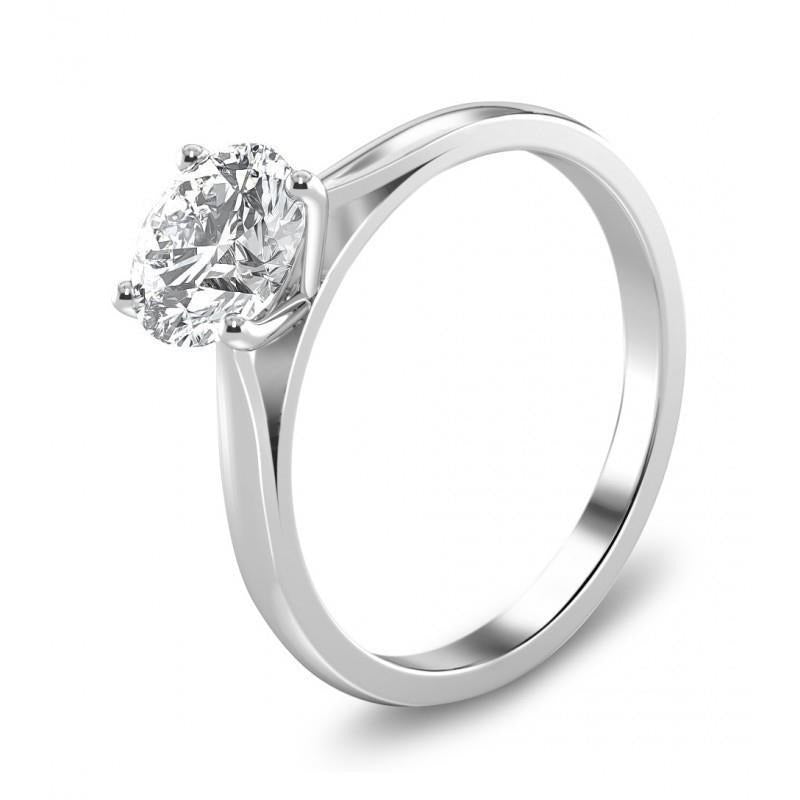 Bague solitaire d'anniversaire avec Réel diamants ronds étincelants de 2.25 ct sertis griffes