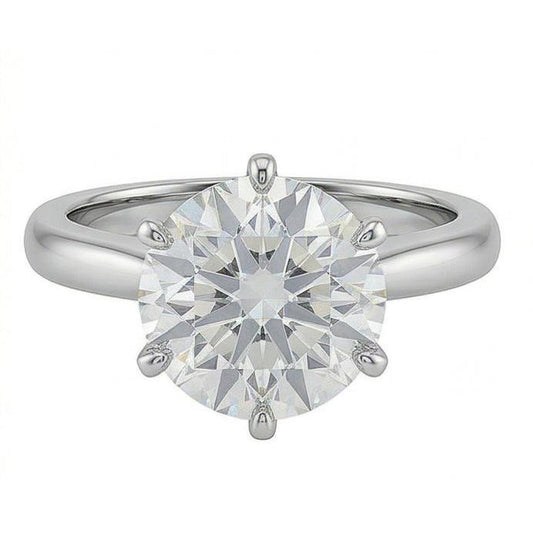 naturel round diamant 1.25carats bague angle de côté