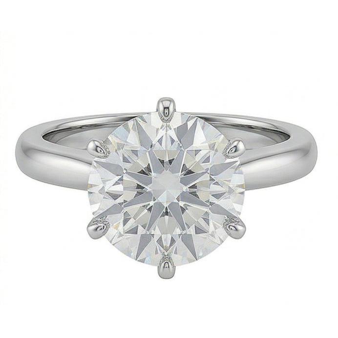 naturel round diamant 1.25carats bague angle de côté