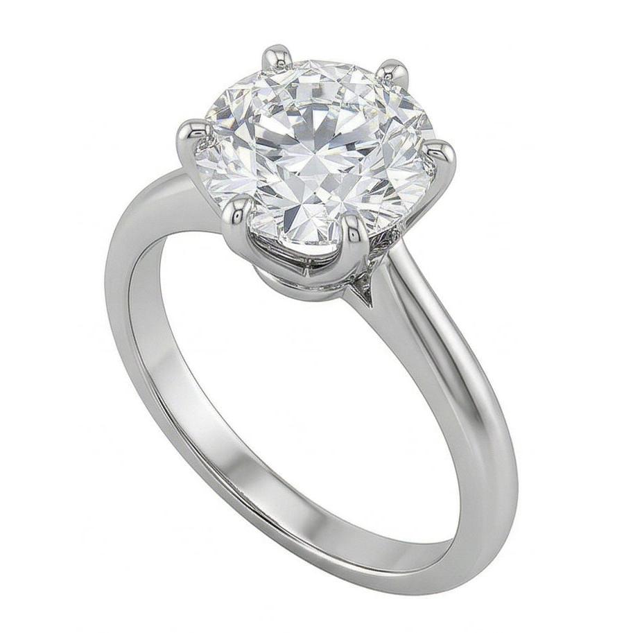 naturel round diamant 1.25carats bague vue de dessus