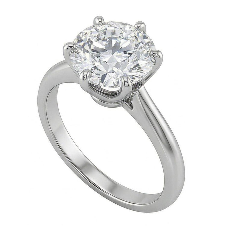 naturel round diamant 1.25carats bague vue de dessus