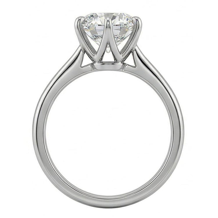 naturel round diamant 1.25carats bague vue de profil