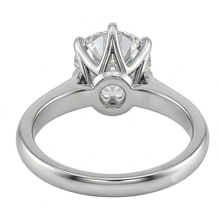 naturel round diamant 1.25carats bague sur blanc