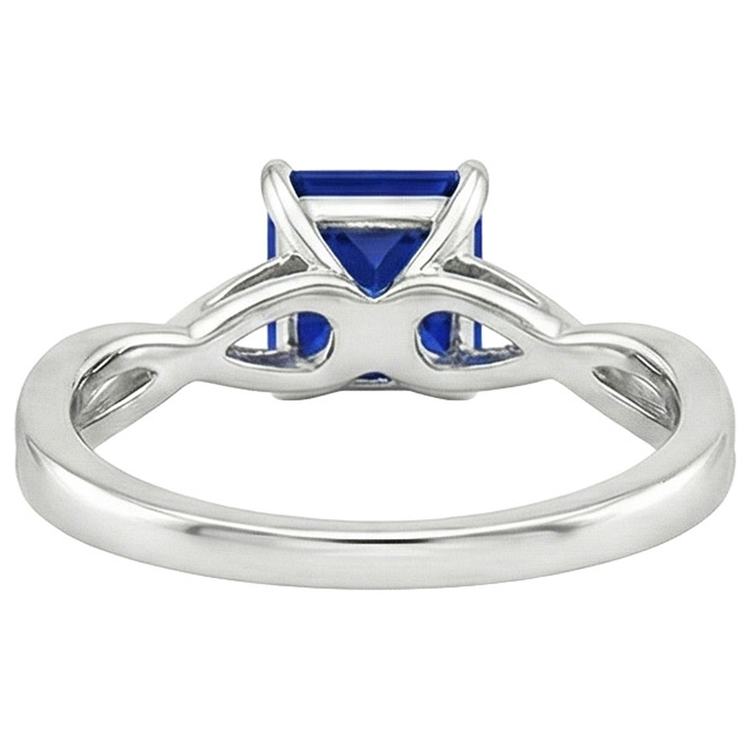 Bague solitaire en or pour femme sertie de griffes de saphir du Sri Lanka 2.25 carats