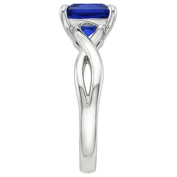 Bague solitaire en or pour femme sertie de griffes de saphir du Sri Lanka 2.25 carats