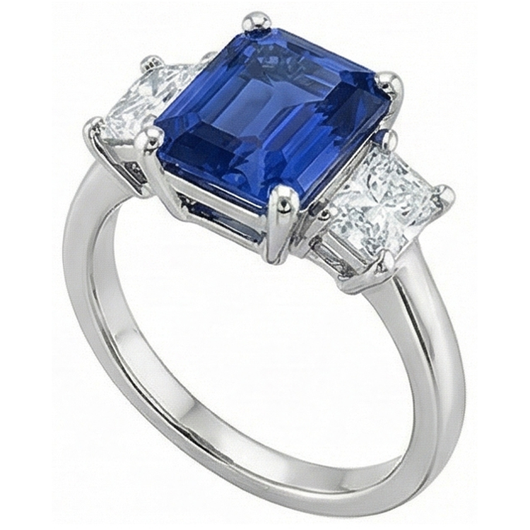 naturel diamant 2.50carats bague angle de côté
