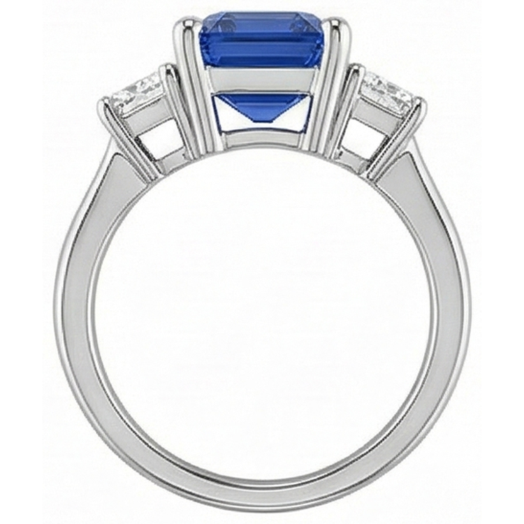 naturel diamant 2.50carats bague sur blanc